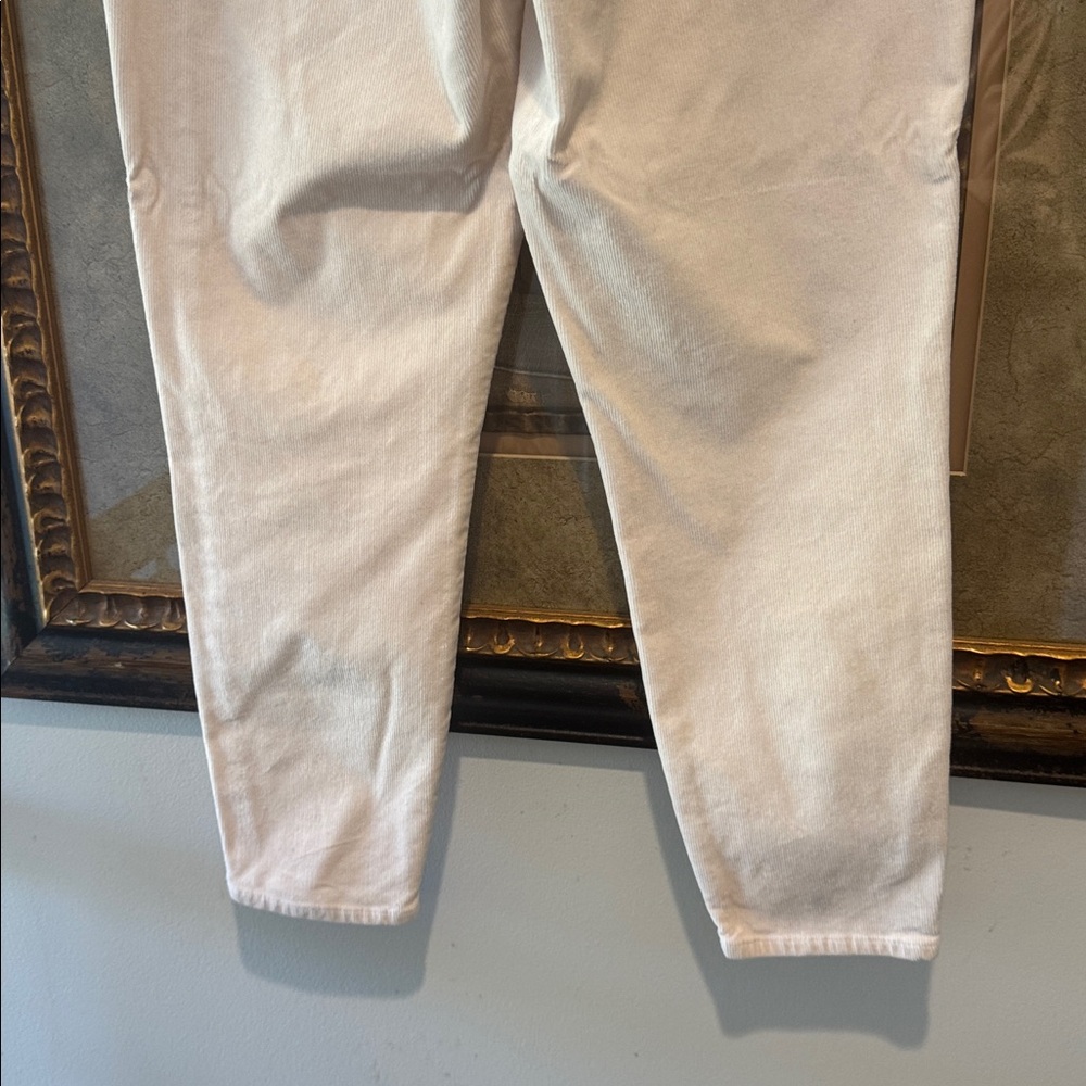 J Brand Women's Alana Light Cream Corduroy Ankle Jeans - Picture 6 of 9